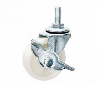 Bánh xe R vít PP trắng có khóa