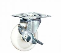 Bánh xe R đế PP trắng có khóa