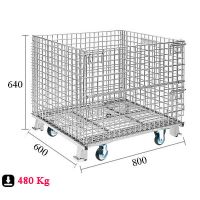 Lồng thép WC - A3 lắp bánh xe cao su D100 ( KT : 800 x 600 x 640 mm )